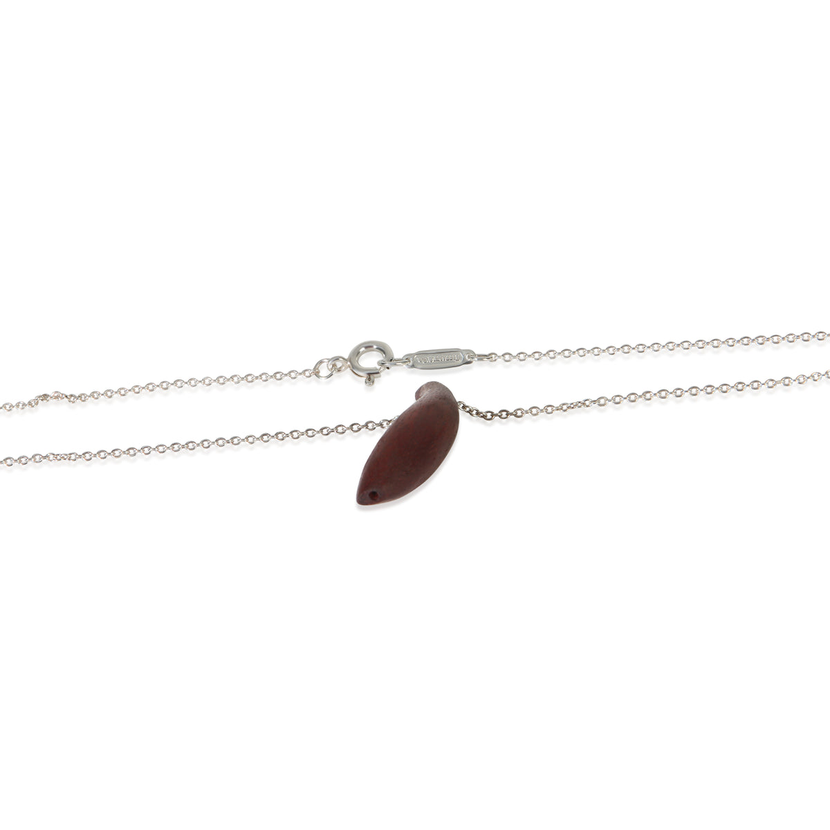 Tiffany & Co. Sterling Silver  Frank Gehry Wood Fish Pendant sv