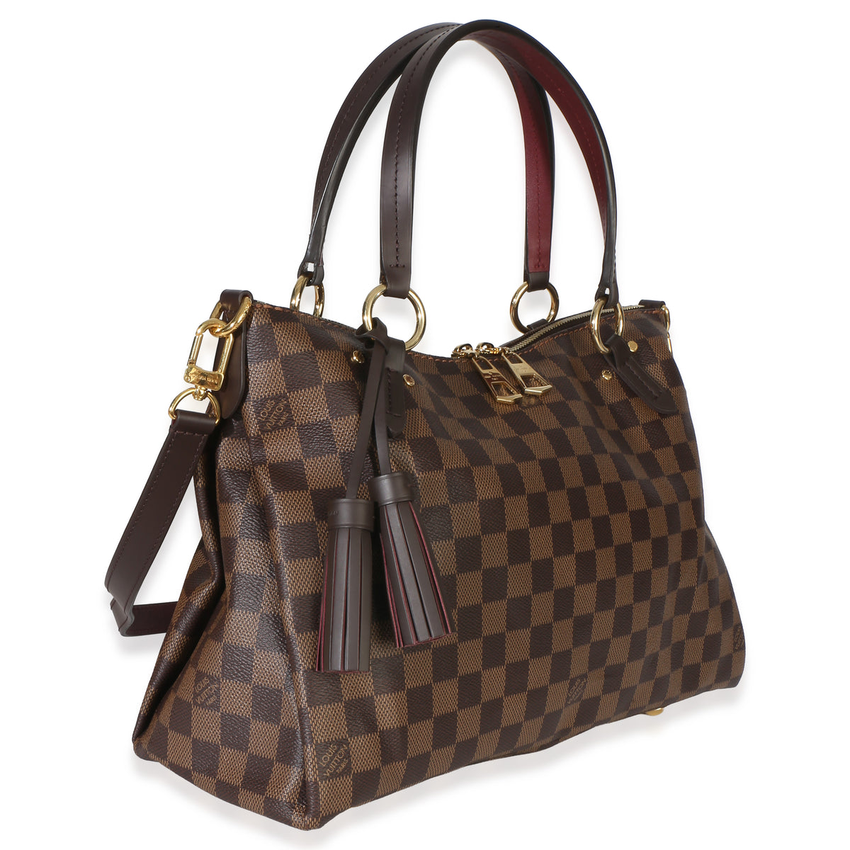 Louis Vuitton Burgundy Damier Ebene Canvas Lymington Bag Handbag 3