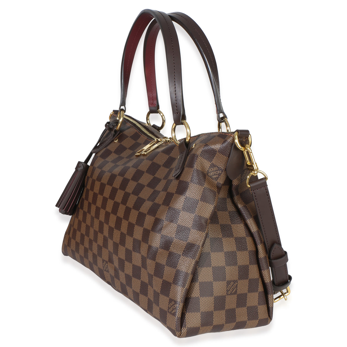 Louis Vuitton Burgundy Damier Ebene Canvas Lymington Bag Handbag 2