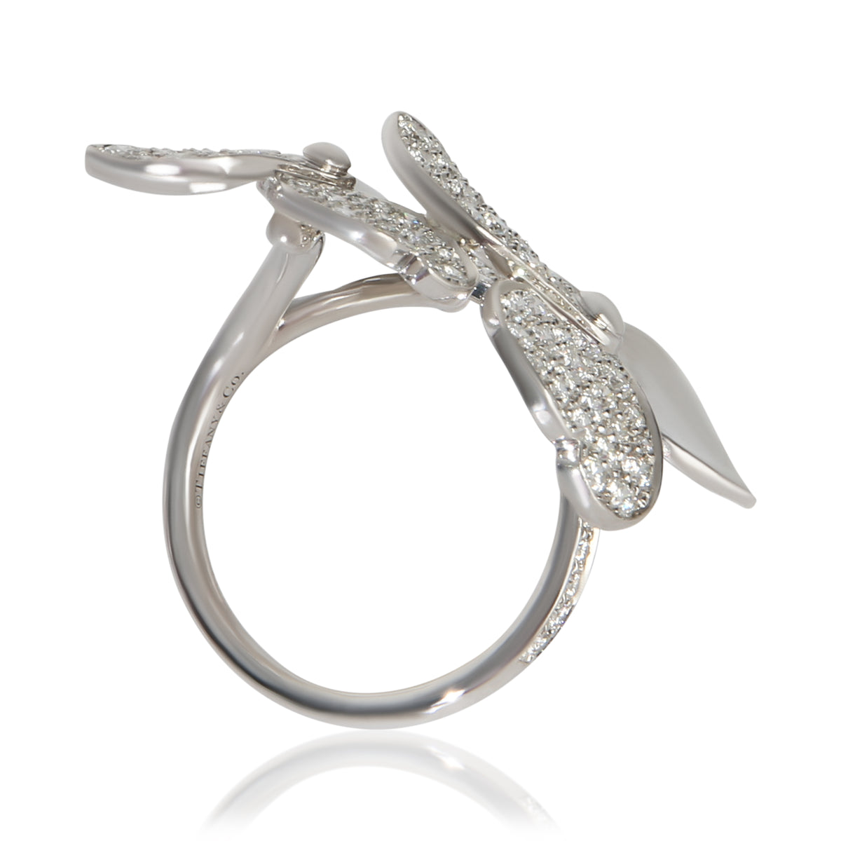 Tiffany & Co. Platinum Diamond Paper Flowers Ring pv