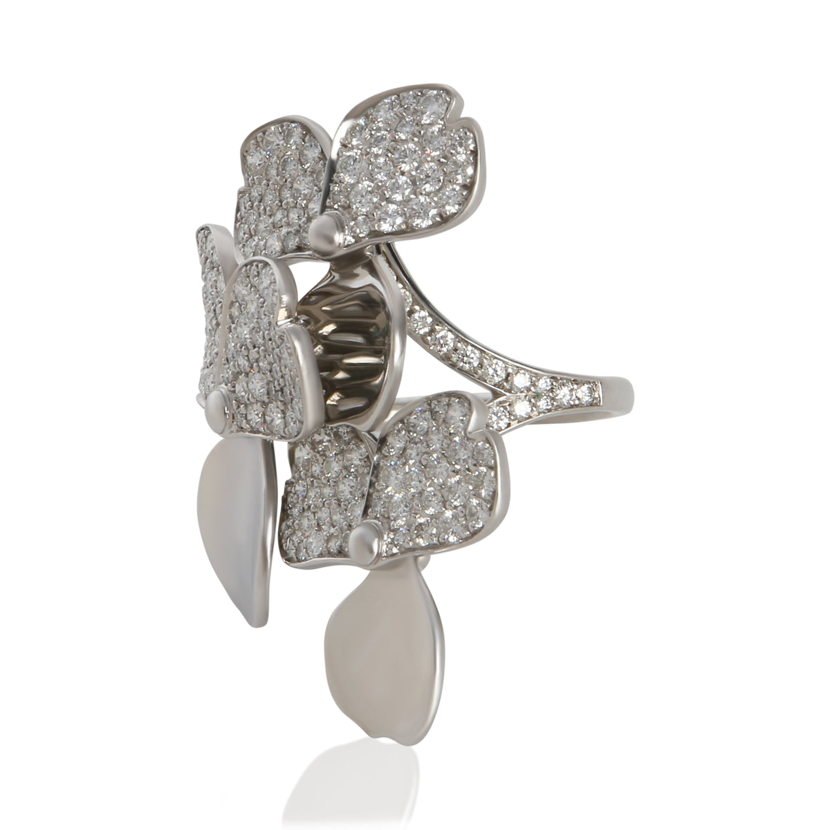 Tiffany & Co. Platinum Diamond Paper Flowers Ring sv