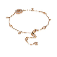 Gucci Rose Gold Diamond Interlocking G Bracelet pv