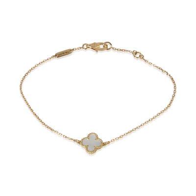 Van Cleef & Arpels Yellow Gold Mother Of Pearl Sweet Alhambra Bracelet fv