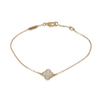 Van Cleef & Arpels Yellow Gold Mother Of Pearl Sweet Alhambra Bracelet fv