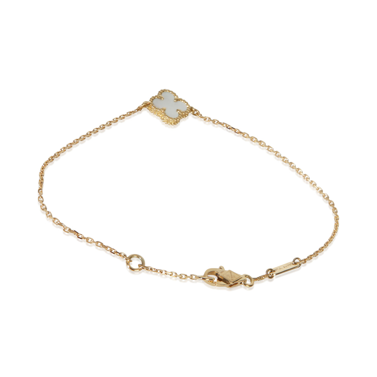 Van Cleef & Arpels Yellow Gold Mother Of Pearl Sweet Alhambra Bracelet pv
