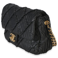 Chanel Black Pleated Lambskin Mini Soul Flap Bag Handbag 2
