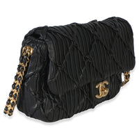 Chanel Black Pleated Lambskin Mini Soul Flap Bag Handbag 3