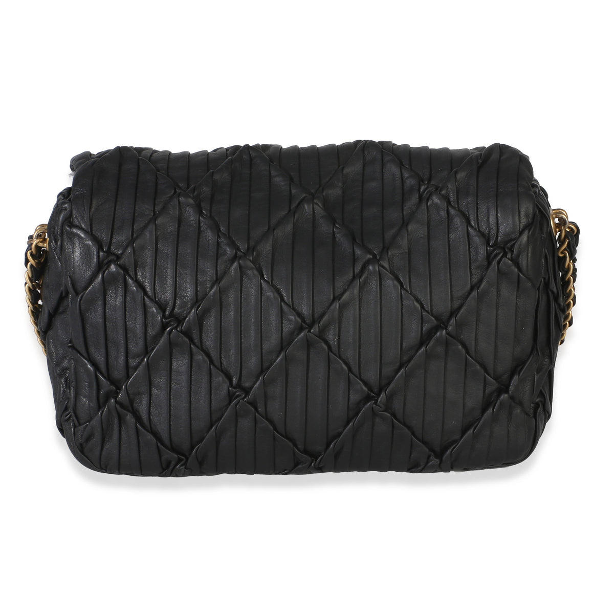 Chanel Black Pleated Lambskin Mini Soul Flap Bag Handbag 4