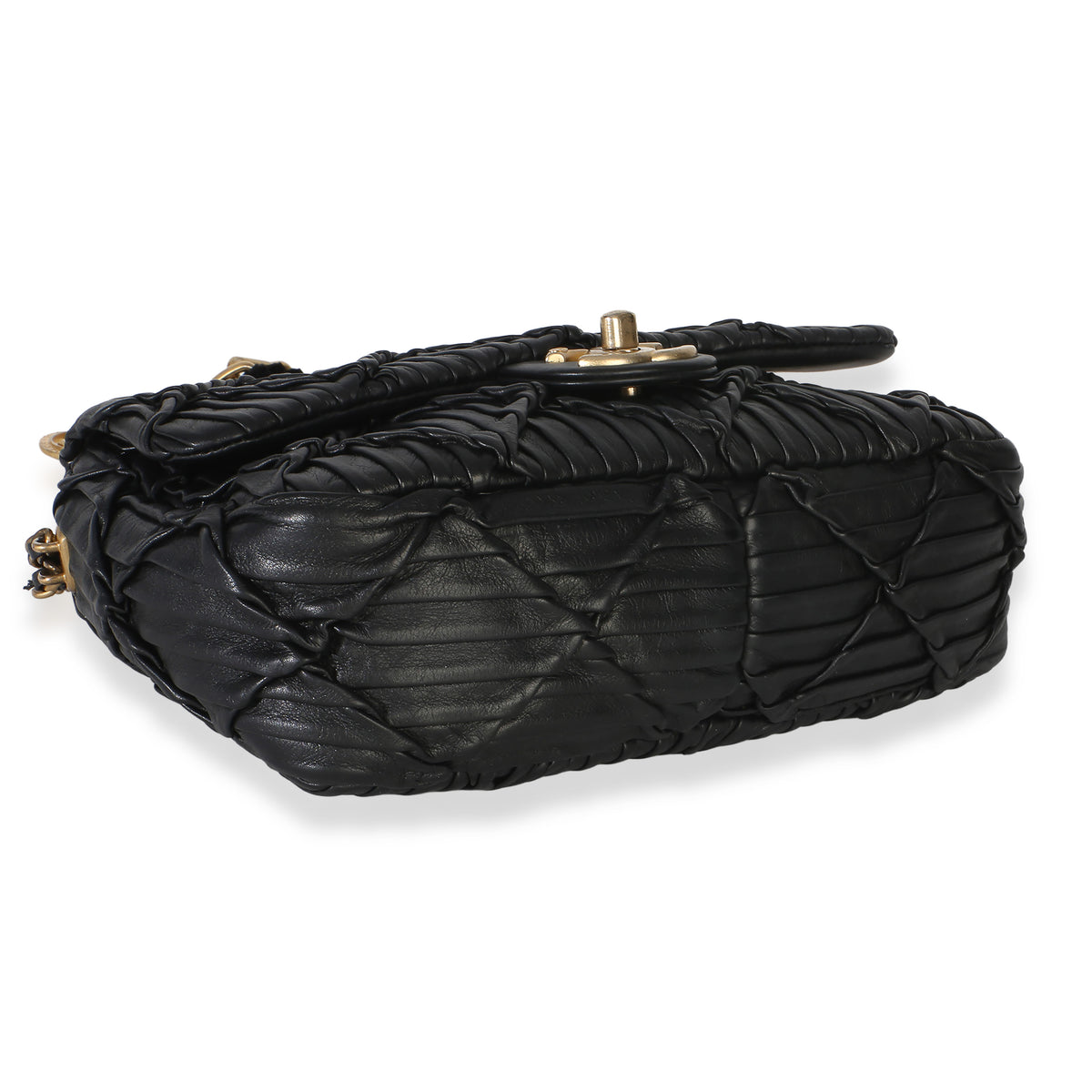 Chanel Black Pleated Lambskin Mini Soul Flap Bag Handbag 7