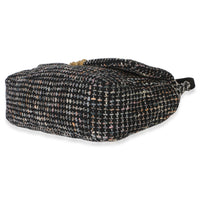 Chanel Black Multicolor Tweed Quilted Medium  19 Flap Bag Handbag 6