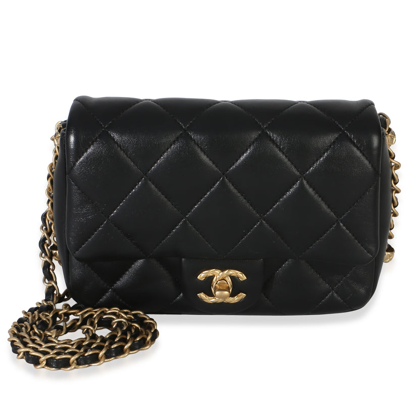 Chanel Black Quilted Lambskin Small Dynasty Flap Bag Handbag id