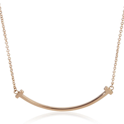 Tiffany & Co. Rose Gold  Small Model Tiffany T Smile Necklace fv