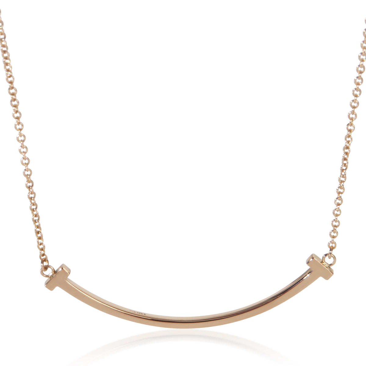 Tiffany & Co. Rose Gold  Small Model Tiffany T Smile Necklace fv