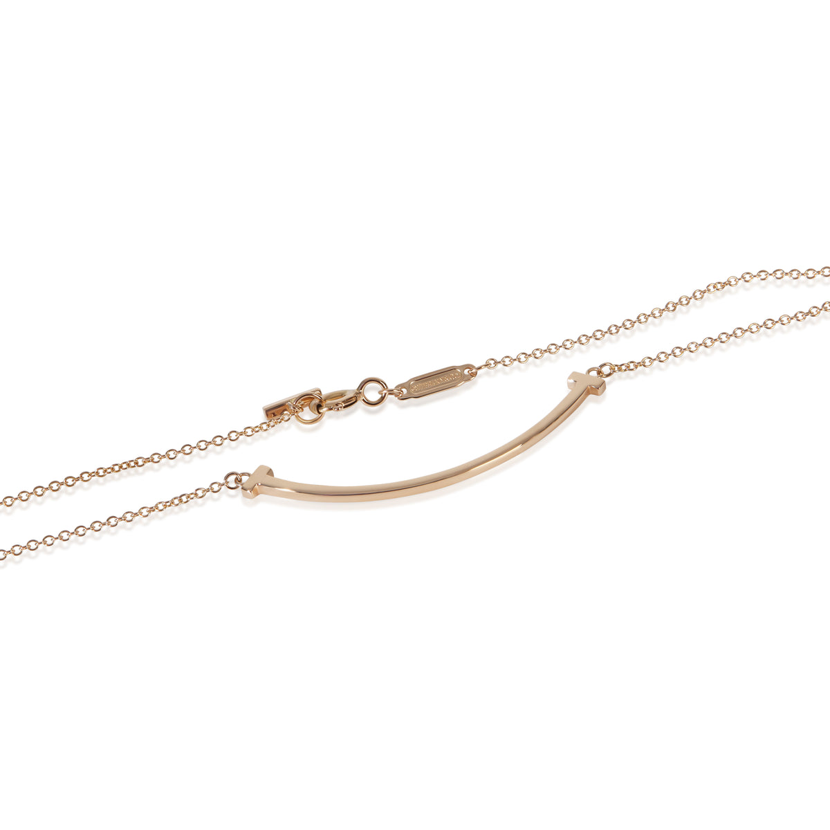 Tiffany & Co. Rose Gold  Small Model Tiffany T Smile Necklace sv