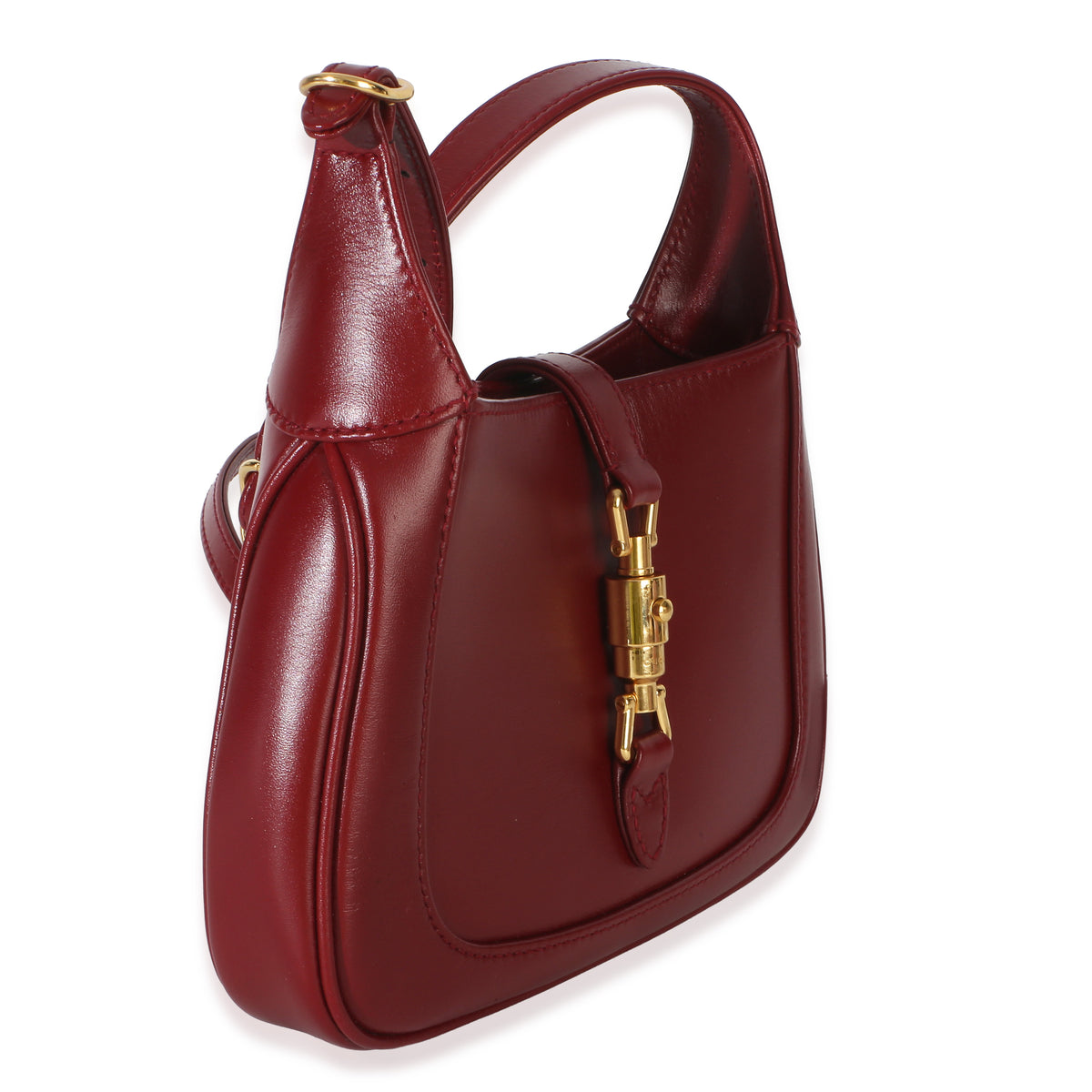 Gucci Red Boarded Dyana Lux Calfskin Mini Jackie 1961 Hobo Handbag 3