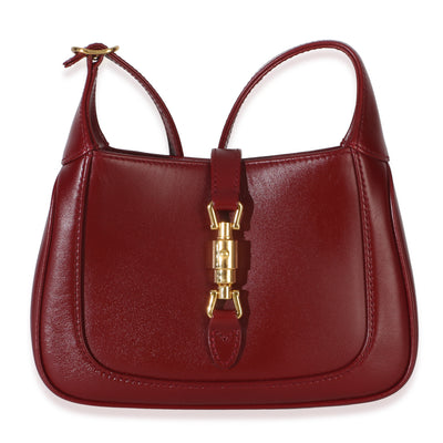 Gucci Red Boarded Dyana Lux Calfskin Mini Jackie 1961 Hobo Handbag fv