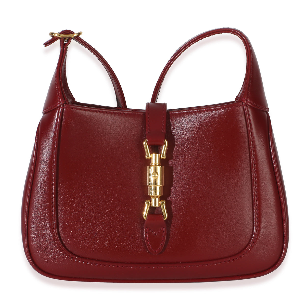 Gucci Red Boarded Dyana Lux Calfskin Mini Jackie 1961 Hobo Handbag fv