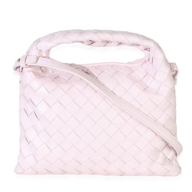Bottega Veneta Pink Nappa Intrecciato Mini Hop Hobo Handbag id