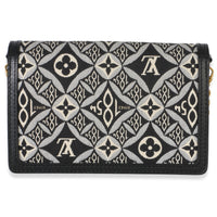 Louis Vuitton Black Blue Jacquard Since 1854 Dauphine Chain Wallet Handbag 4