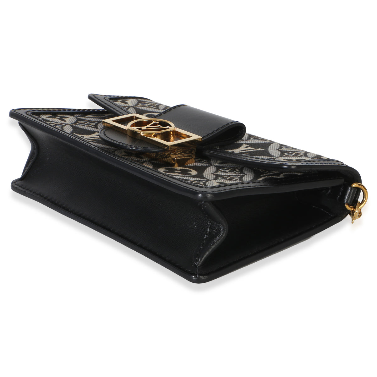 Louis Vuitton Black Blue Jacquard Since 1854 Dauphine Chain Wallet Handbag 6