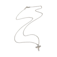 Tiffany & Co. Platinum Diamond Mini Cross Pendant pv