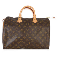 Louis Vuitton Brown Monogram Canvas Speedy 35 Handbag id