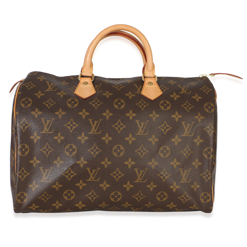 Louis Vuitton Brown Monogram Canvas Speedy 35 Handbag id