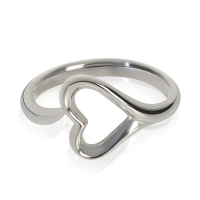 Tiffany & Co. Sterling Silver  Elsa Peretti Open Heart Ring fv