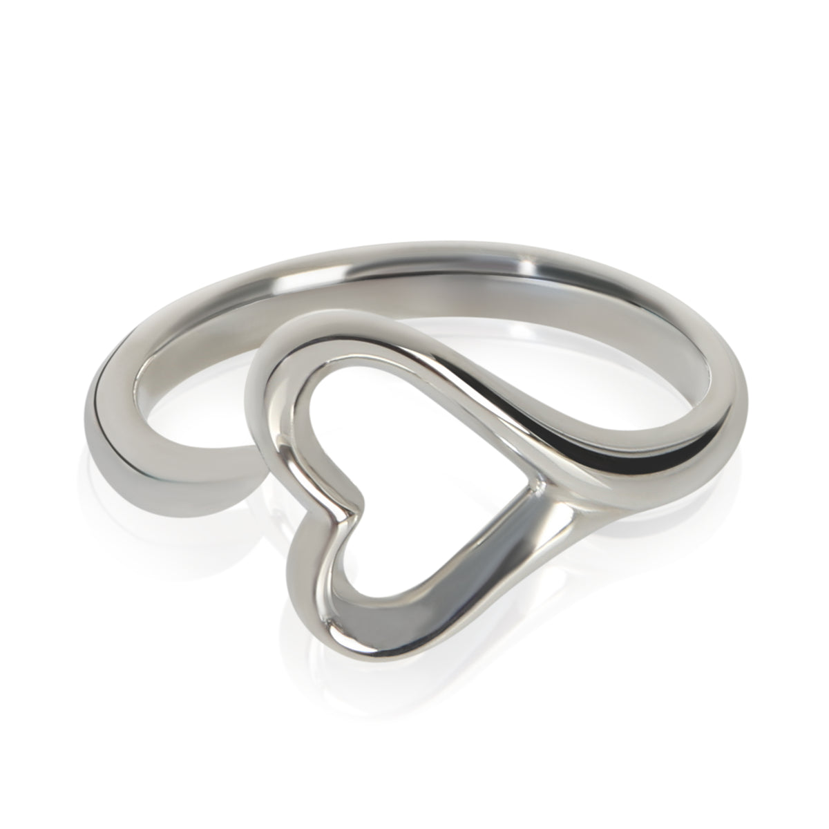 Tiffany & Co. Sterling Silver  Elsa Peretti Open Heart Ring fv