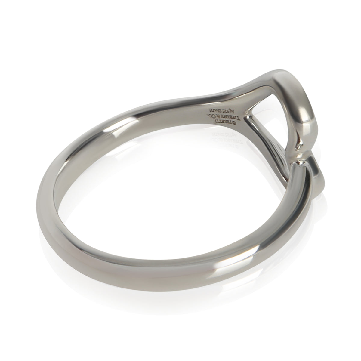 Tiffany & Co. Sterling Silver  Elsa Peretti Open Heart Ring pv