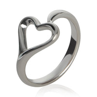 Tiffany & Co. Sterling Silver  Elsa Peretti Open Heart Ring bv