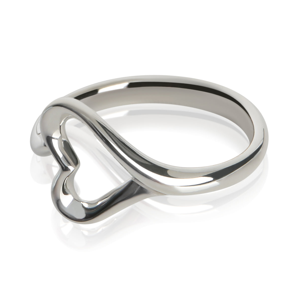 Tiffany & Co. Sterling Silver  Elsa Peretti Open Heart Ring sv