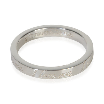 Tiffany & Co. Sterling Silver  I Love You Notes Ring fv
