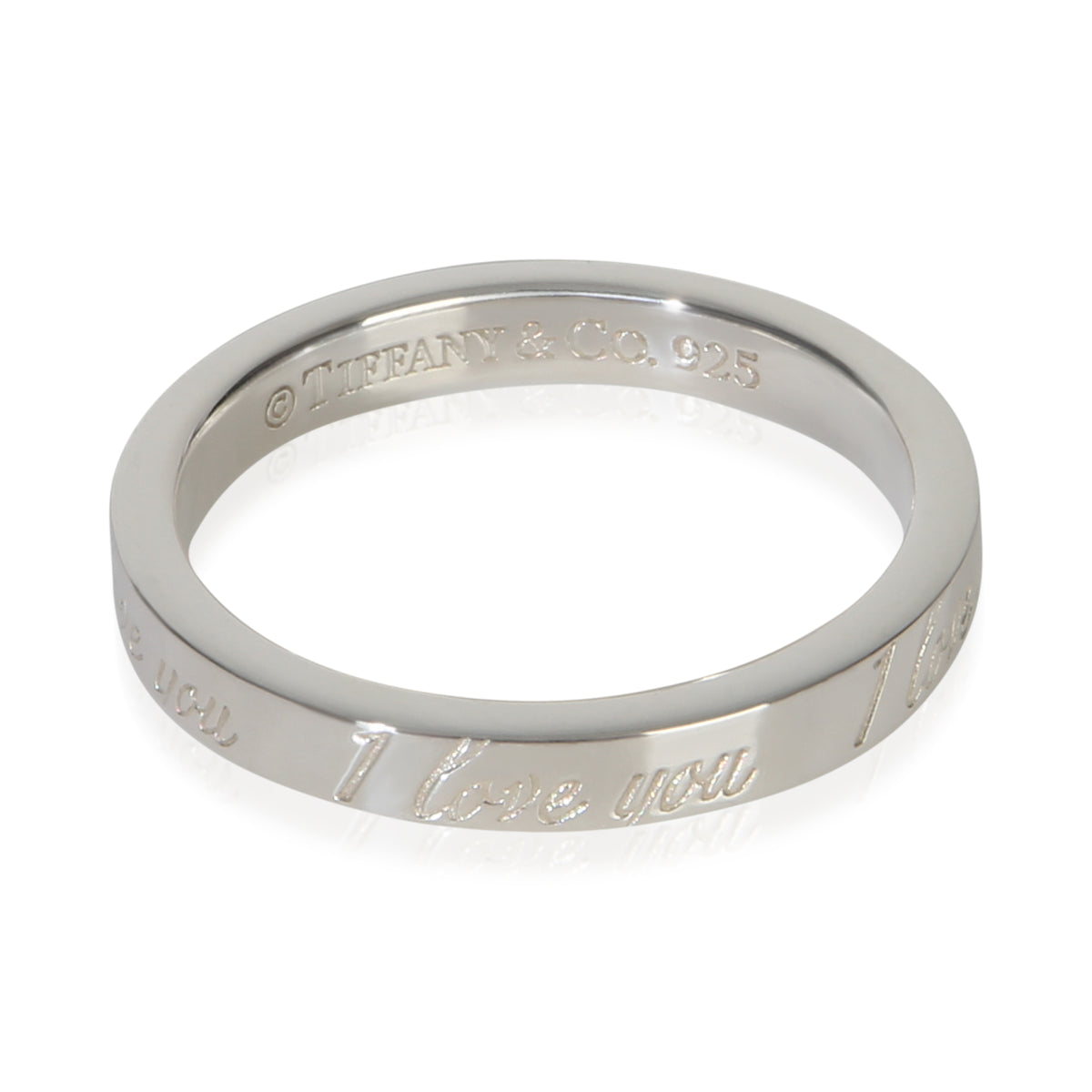 Tiffany & Co. Sterling Silver  I Love You Notes Ring fv