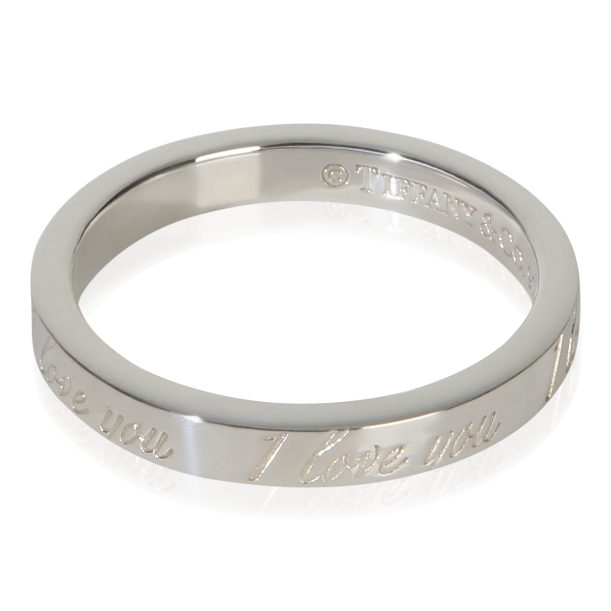 Tiffany & Co. Sterling Silver  I Love You Notes Ring sv
