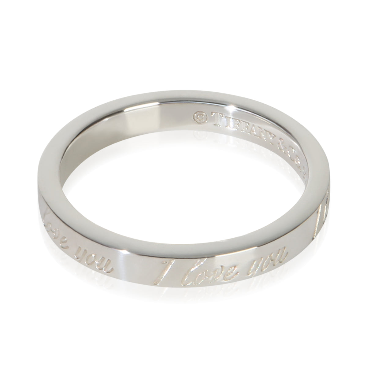 Tiffany & Co. Sterling Silver  I Love You Notes Ring pv