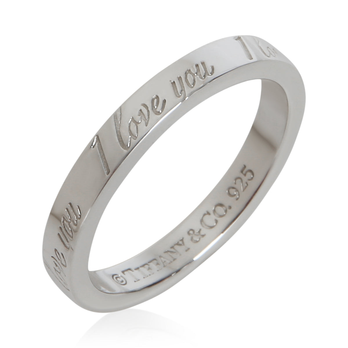 Tiffany & Co. Sterling Silver  I Love You Notes Ring bv