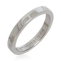 Tiffany & Co. Sterling Silver  I Love You Notes Ring bv