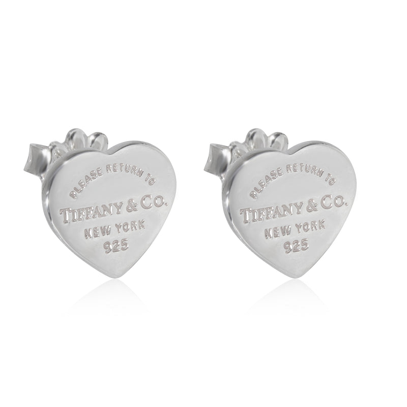 Tiffany & Co. Sterling Silver  Mini Return To Tiffany Heart Earrings