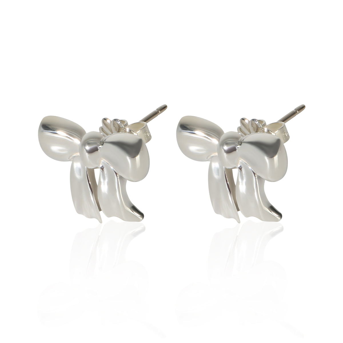 Tiffany & Co. Sterling Silver  Vintage Bow Earrings sv