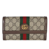 Gucci Beige GG Supreme Canvas Ophidia Continental Wallet Wallet id