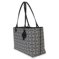 Loewe Navy Black Jacquard Anagram East West Tote Handbag 2
