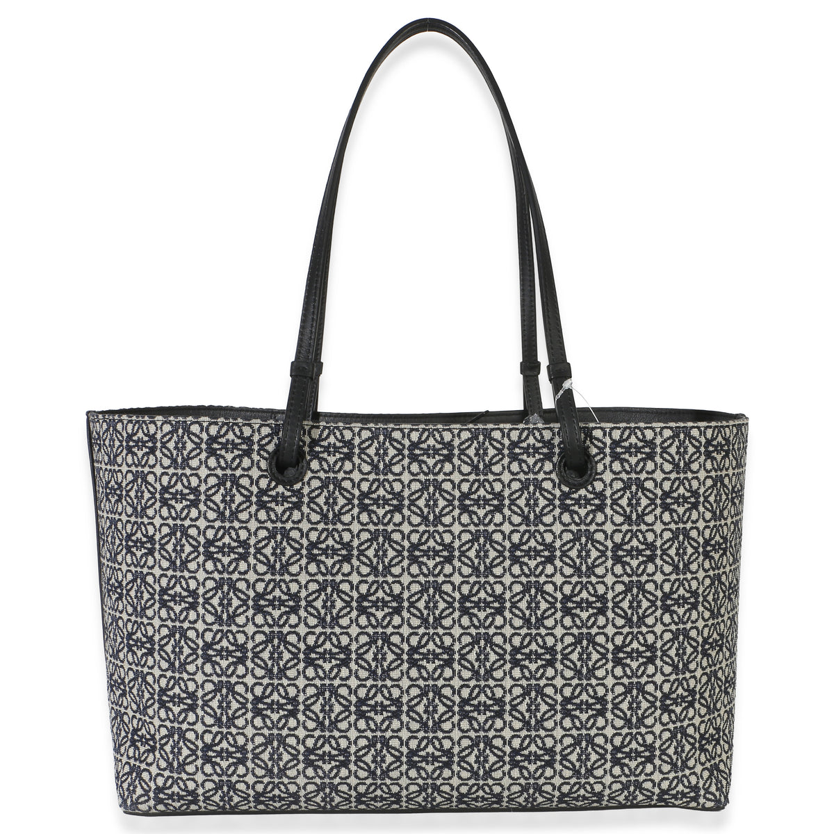 Loewe Navy Black Jacquard Anagram East West Tote Handbag 4