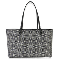 Loewe Navy Black Jacquard Anagram East West Tote Handbag 4