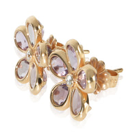 Tiffany & Co. Rose Gold Amethyst and Diamond Sparklers Flower Earrings sv