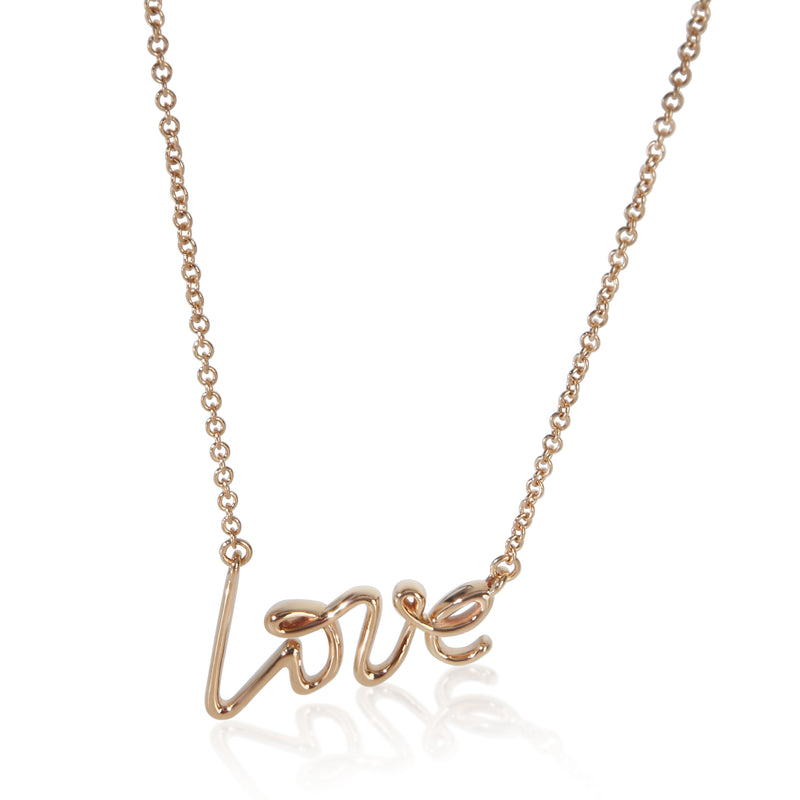 Tiffany & Co. Rose Gold  Paloma Picasso Graffiti Love Pendant fv