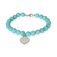 Tiffany & Co. Sterling Silver Amazonite Return To Tiffany Bracelet fv