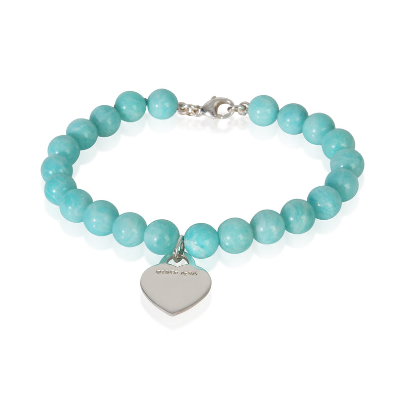 Tiffany & Co. Sterling Silver Amazonite Return To Tiffany Bracelet fv