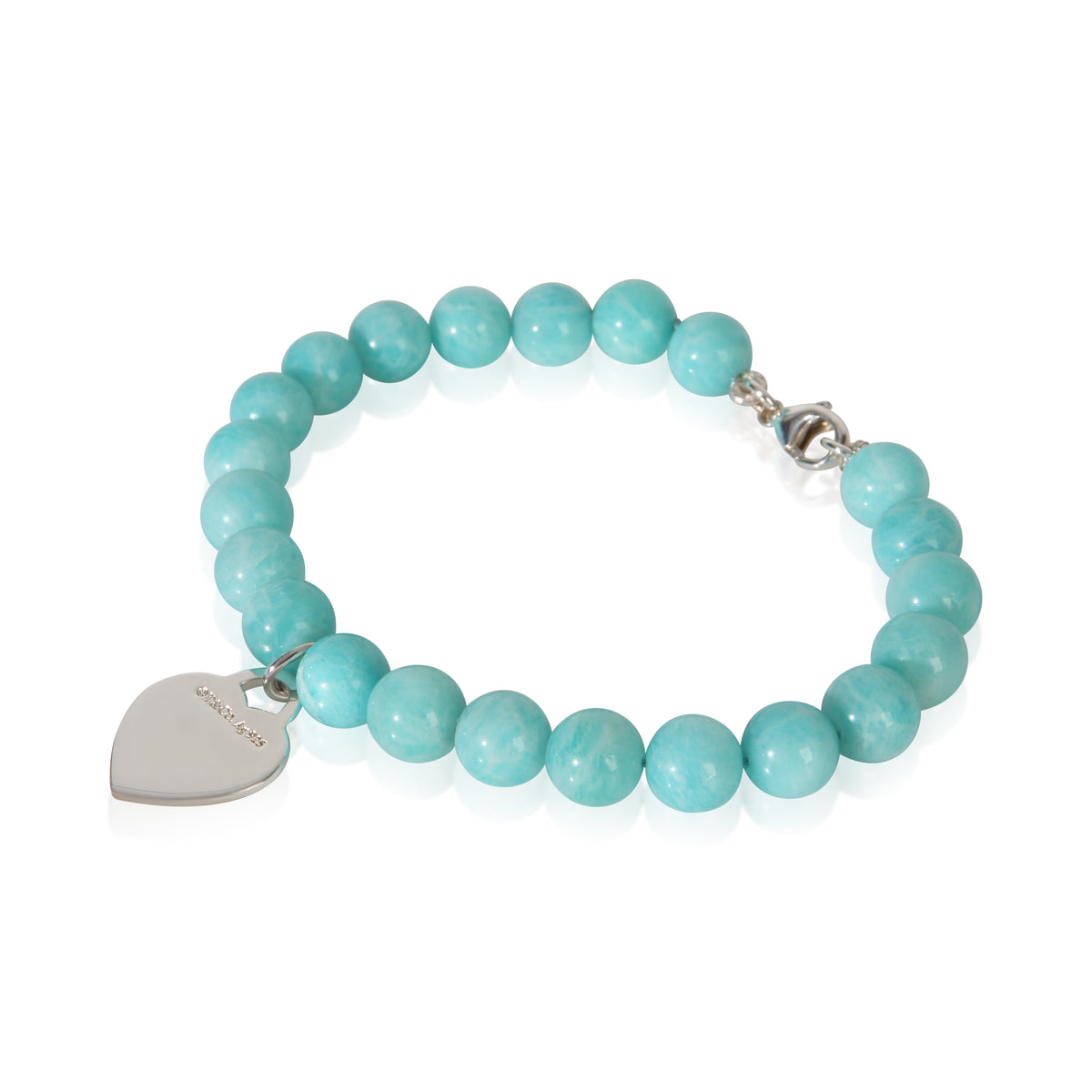 Tiffany & Co. Sterling Silver Amazonite Return To Tiffany Bracelet sv