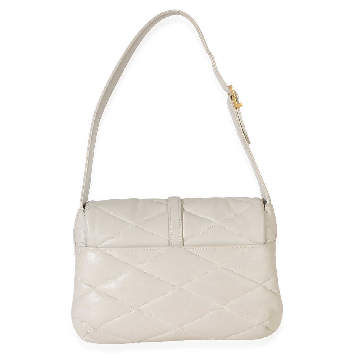 Saint Laurent Crema Soft Diamond Quilted Lambskin Le 5 a 7 Shoulder Flap Bag Handbag 4